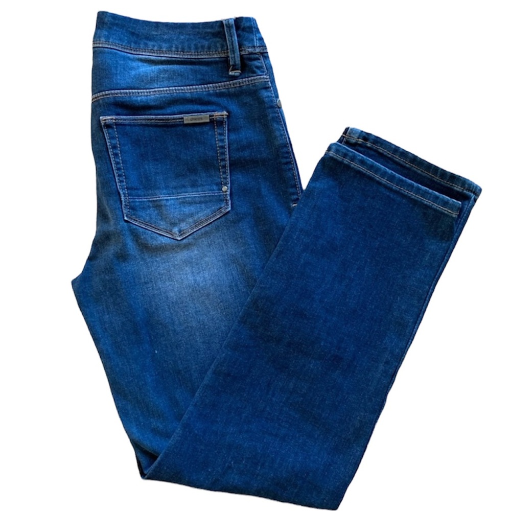 CHICOS SO SLIMMING DENIM JEANS WOMEN 5 POCKET MID SECTION ANKLE LENGTH US 0